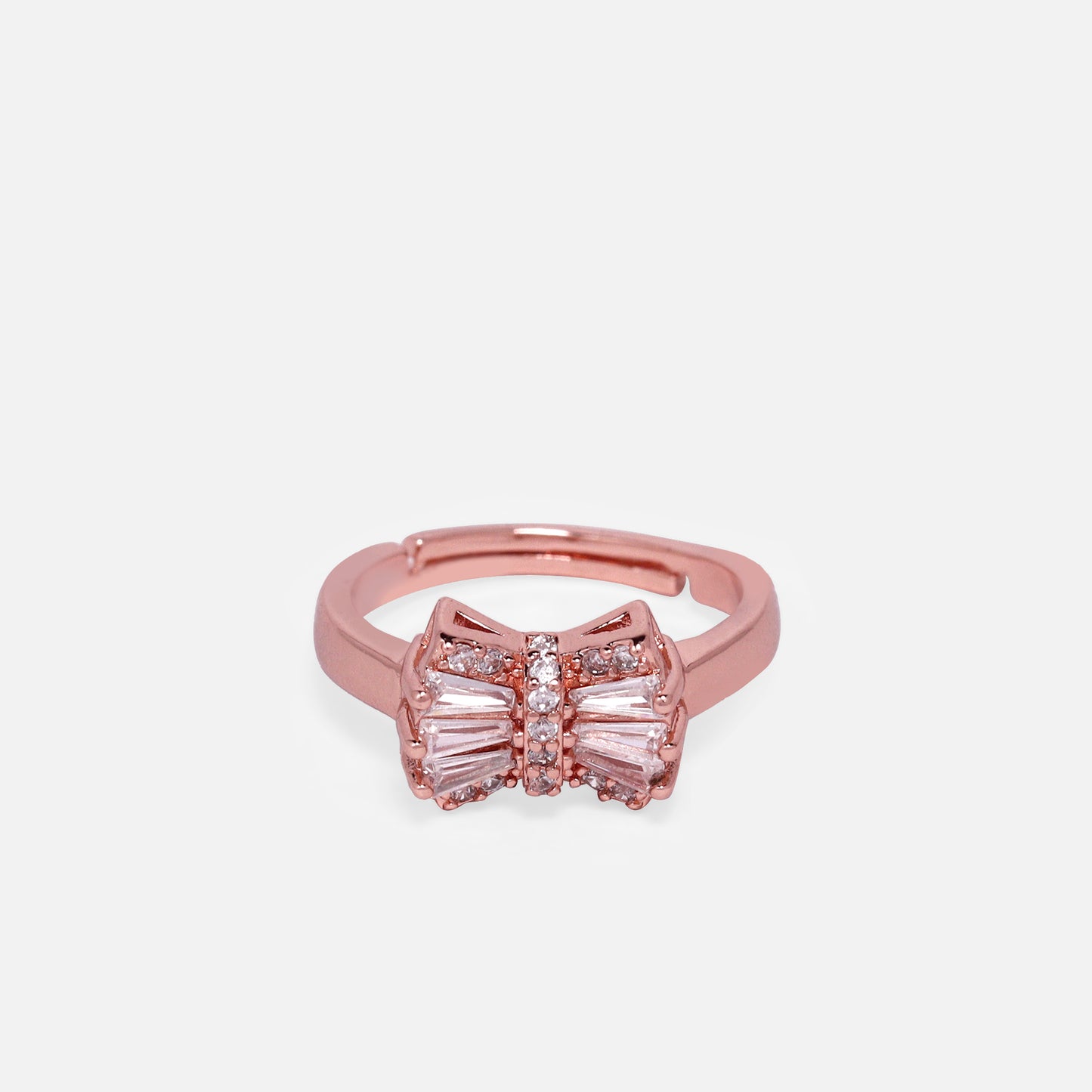 Cherly Siny Crystal Rose Gold Plating Bow Ring