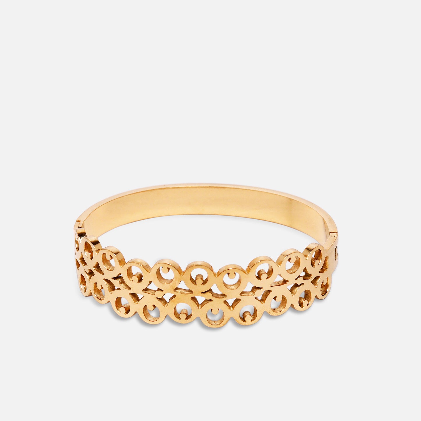 CHERLY Geometric Design Yellow Gold-Plated Bracelet