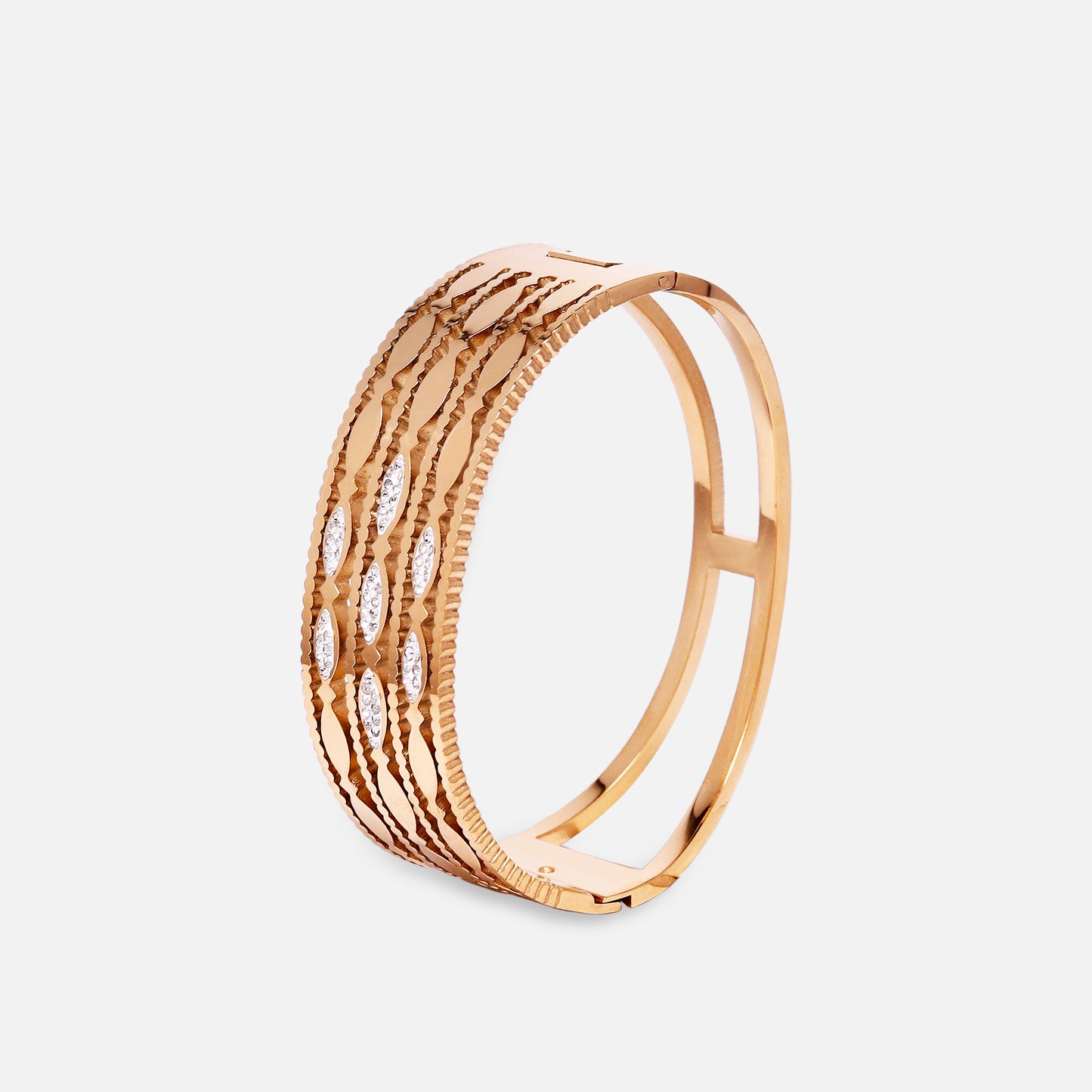CHERLY Gold-Plated Multilayer Bracelet With American Diamonds