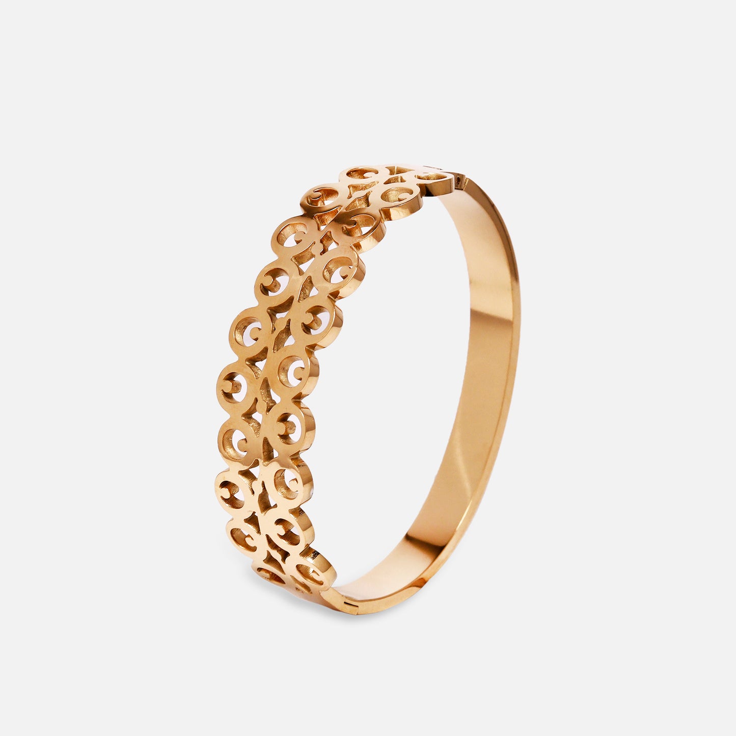 CHERLY Geometric Design Yellow Gold-Plated Bracelet