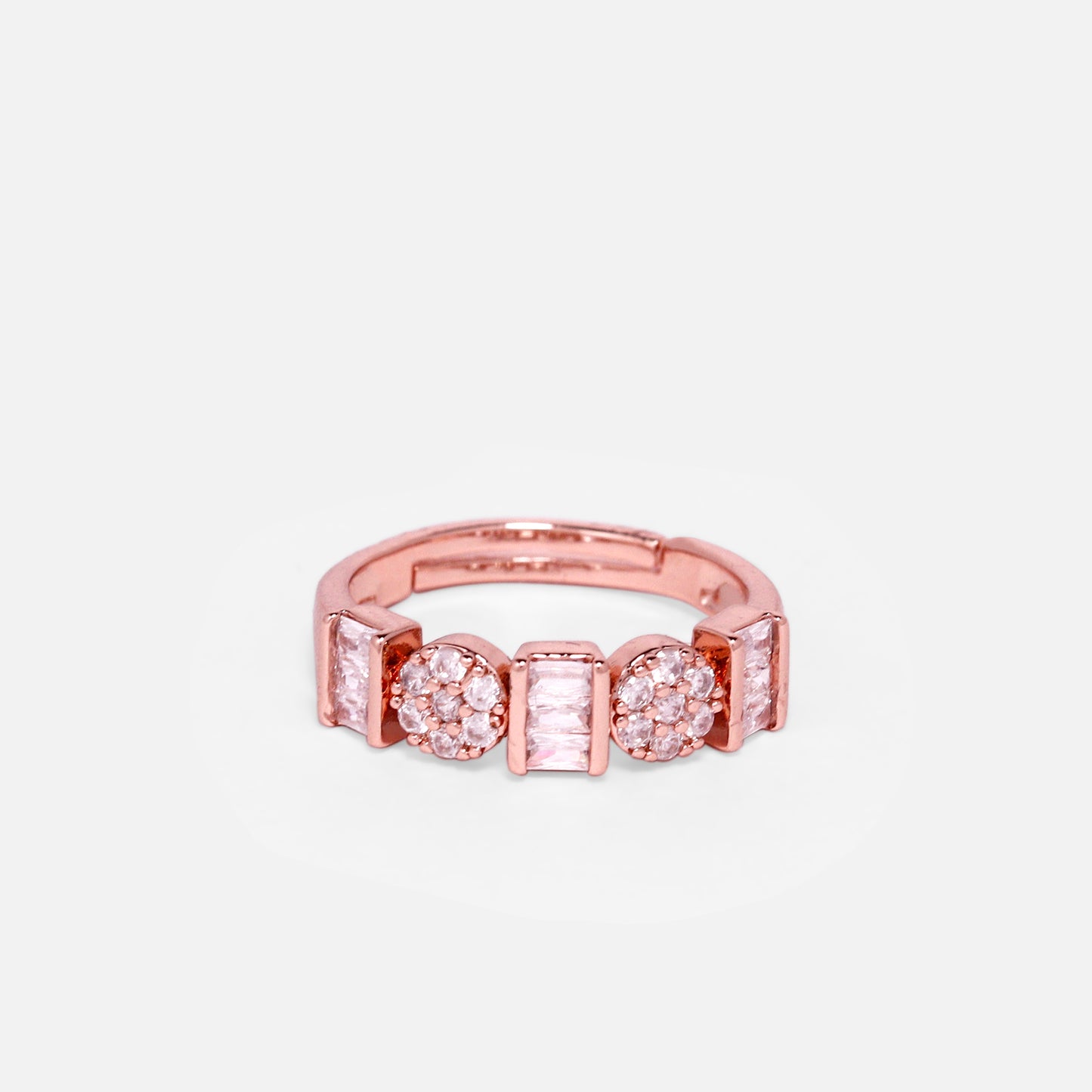 Cherly Bold & Beautiful Rose Gold-Plated Band Ring
