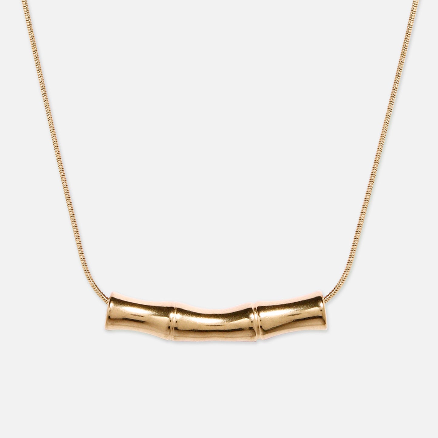 Cherly Anty Tarnish Bamboo Shape Pendant