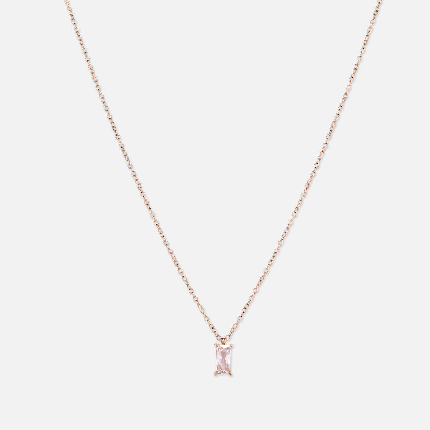 Cherly Rose Gold American Diamond Pendant Chain