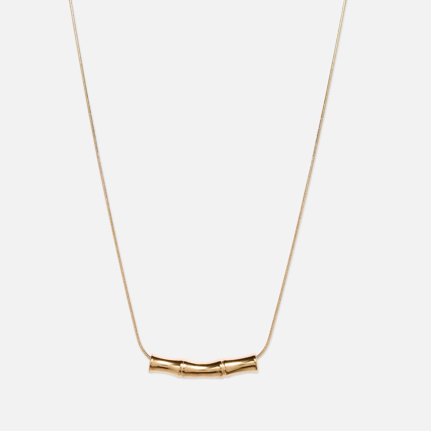 Cherly Anty Tarnish Bamboo Shape Pendant