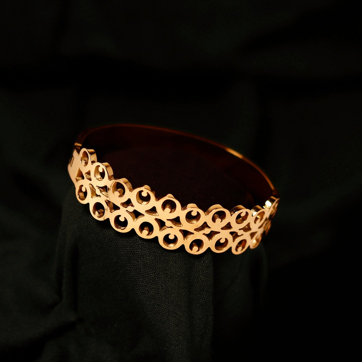 CHERLY Geometric Design Yellow Gold-Plated Bracelet