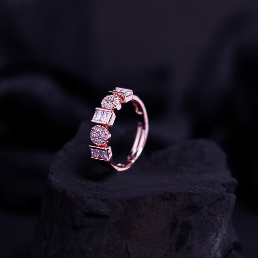 Cherly Bold & Beautiful Rose Gold-Plated Band Ring