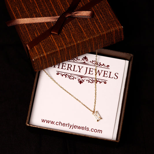 Cherly Rose Gold American Diamond Pendant Chain