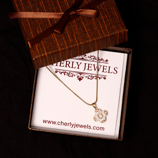 Cherly New Luxury Gold-Plated Stainless Steel Pendant